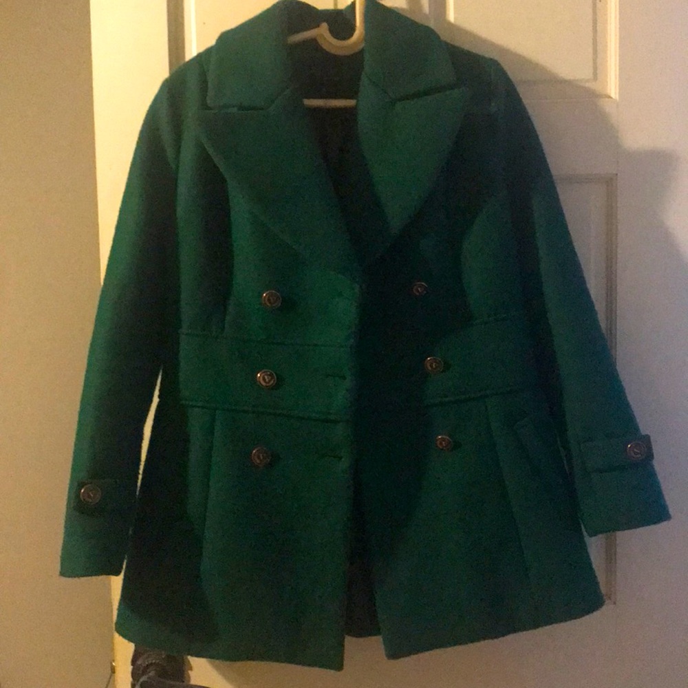 Vaute Couture Green Pea Coat